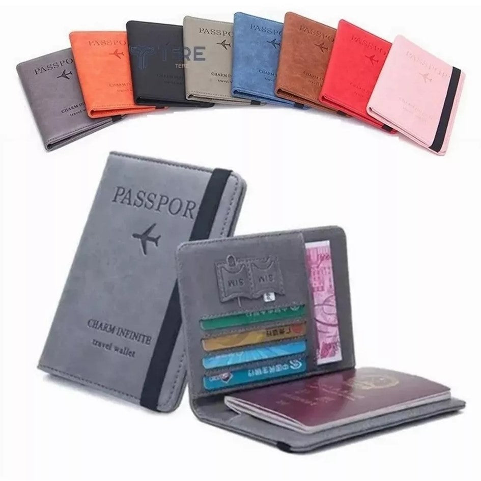 Porta Pasaporte Documentos Funda Protectora Viaje Con Rfid