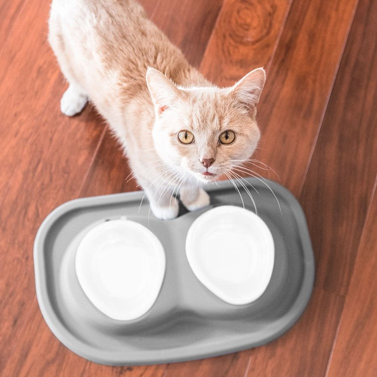 WeatherTech Sistema de Alimentación Doble Tazon para Mascotas Perros y Gatos