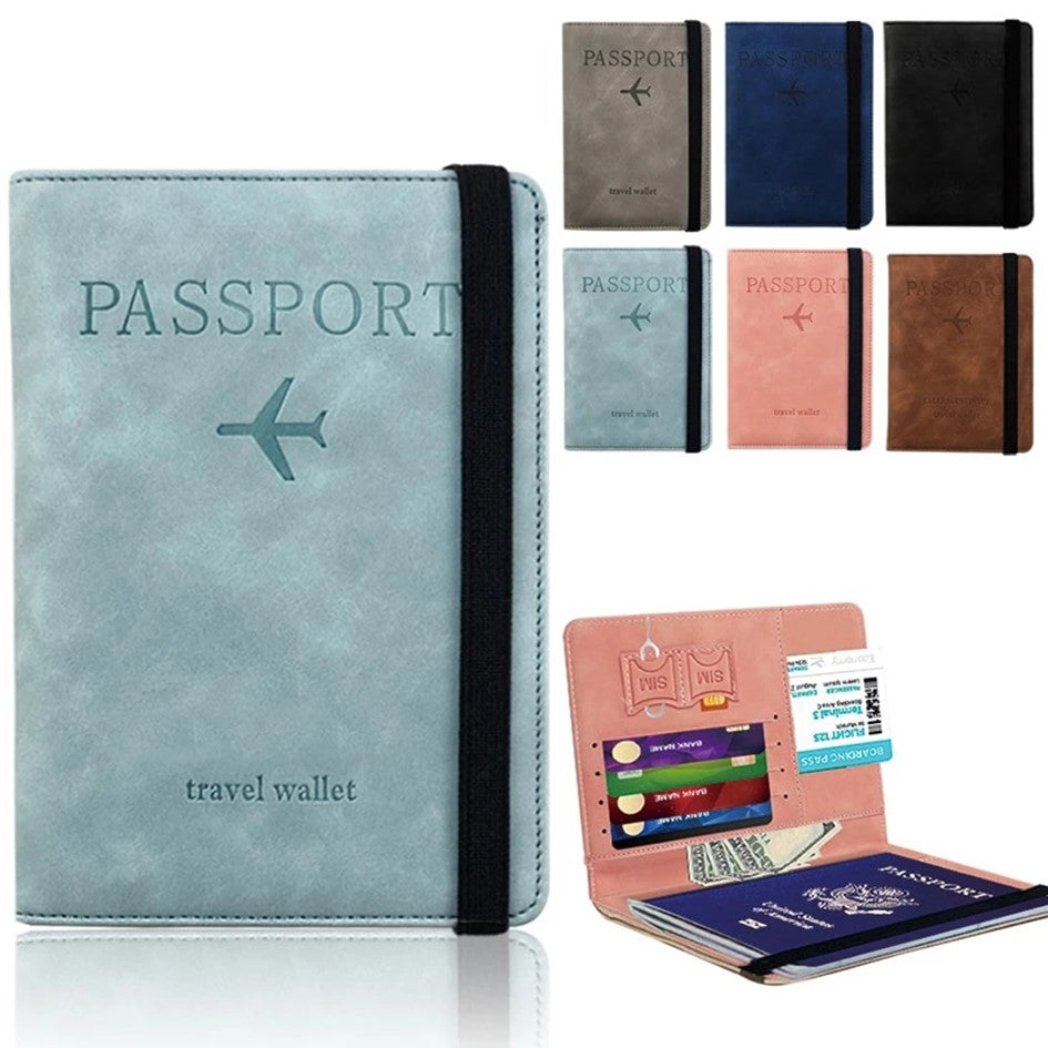 Porta Pasaporte Documentos Funda Protectora Viaje Con Rfid
