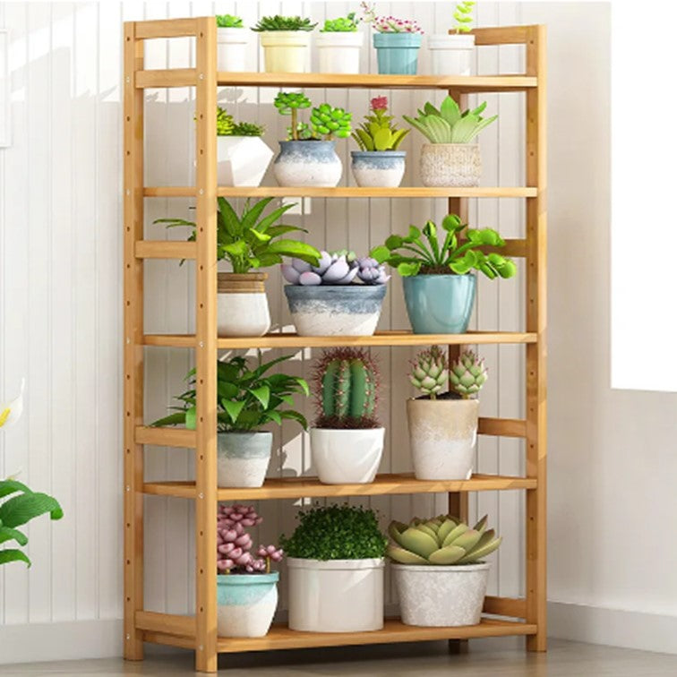 Estante Organizador Ajustable 5 Niveles De Bambú Cocina Baño
