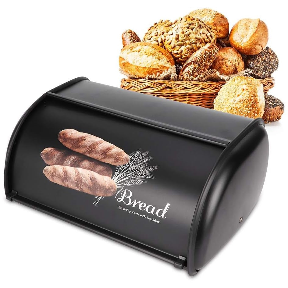 Caja De Pan Plana Cubo De Metal Para Almacenamiento De Alimen