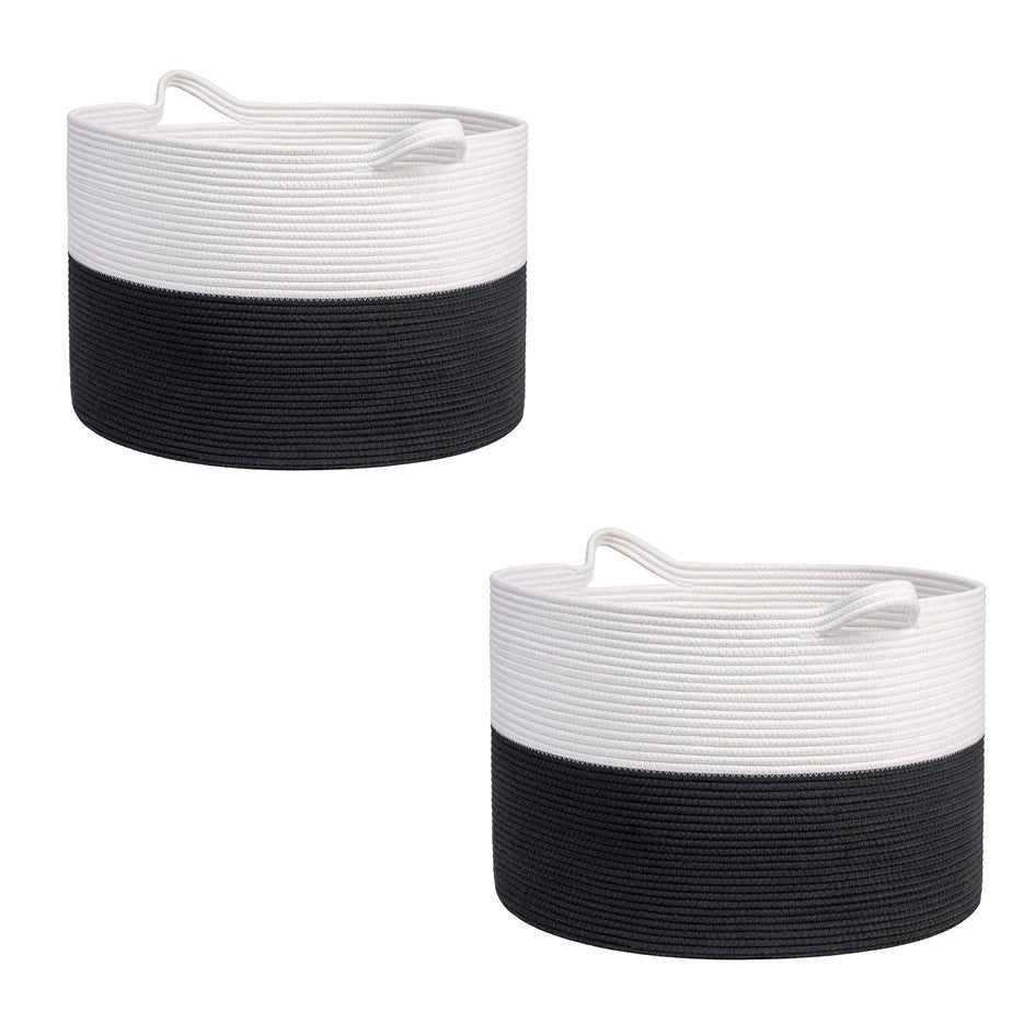 Pack 2 Canasto Ropa Sucia Cesta Para Juguetes Organizador Con Asa