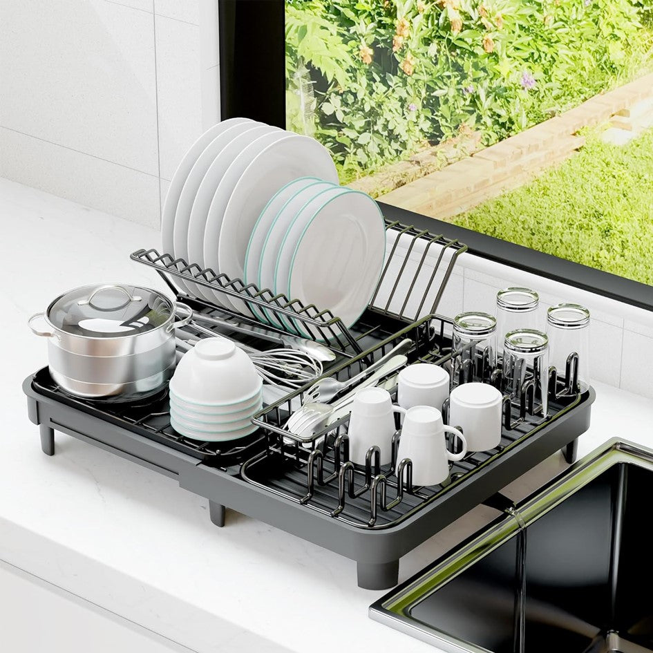 Secaplatos Escurridor Cocina Acero Inoxidable Plegable Loza