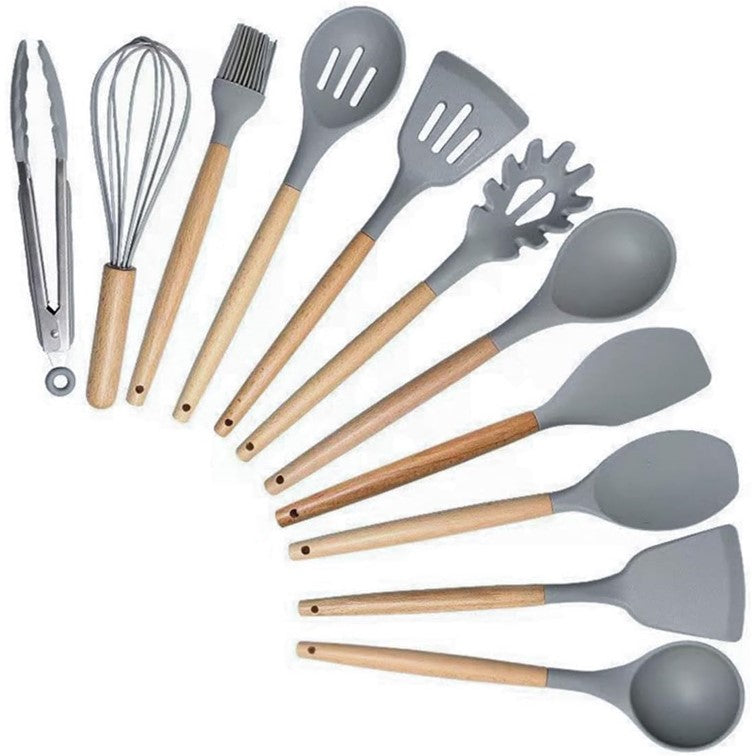 Juego de Utensilios de Cocina de 19 piezas con Base y Tabla de Cortar