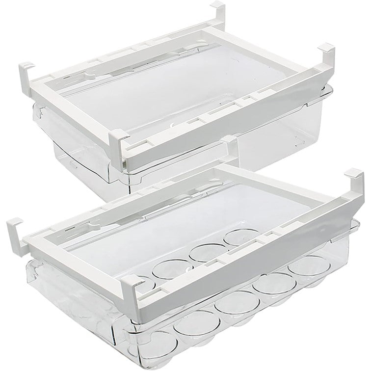 Set 2 Piezas Bandejas Desplegables Organizador Refrigerador