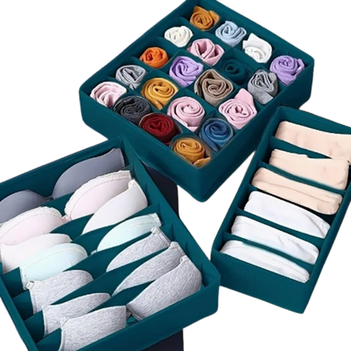 Set de 3 Cajones Separadores De Almacenamiento para Armario