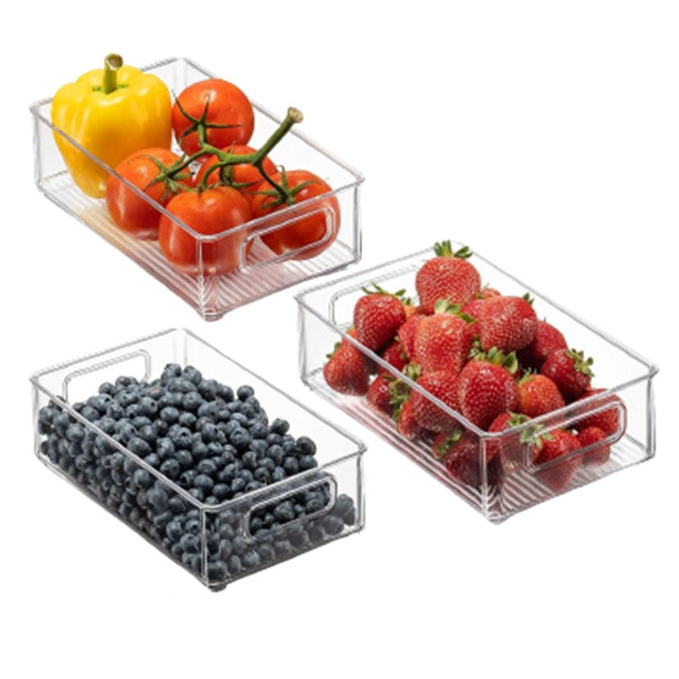 Pack 3 Organizador Para Refrigerador Con Tapa 3 Pieza Bandeja Never