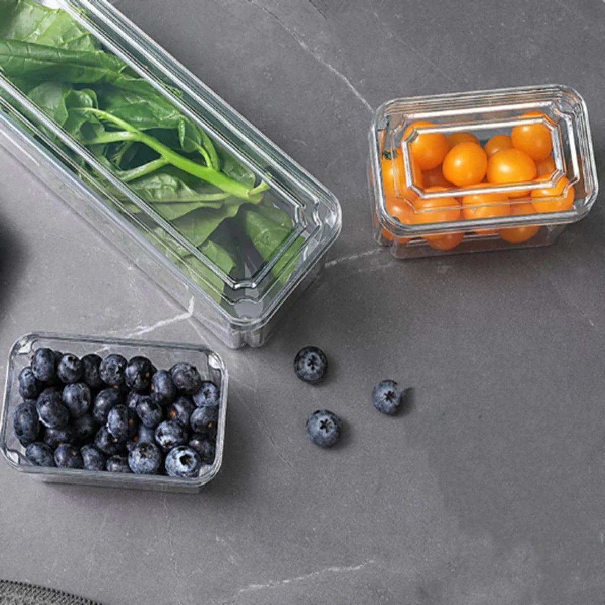 Pack de 3 Cubos Apilables Para Refrigerador Cooler Organizador Nevera
