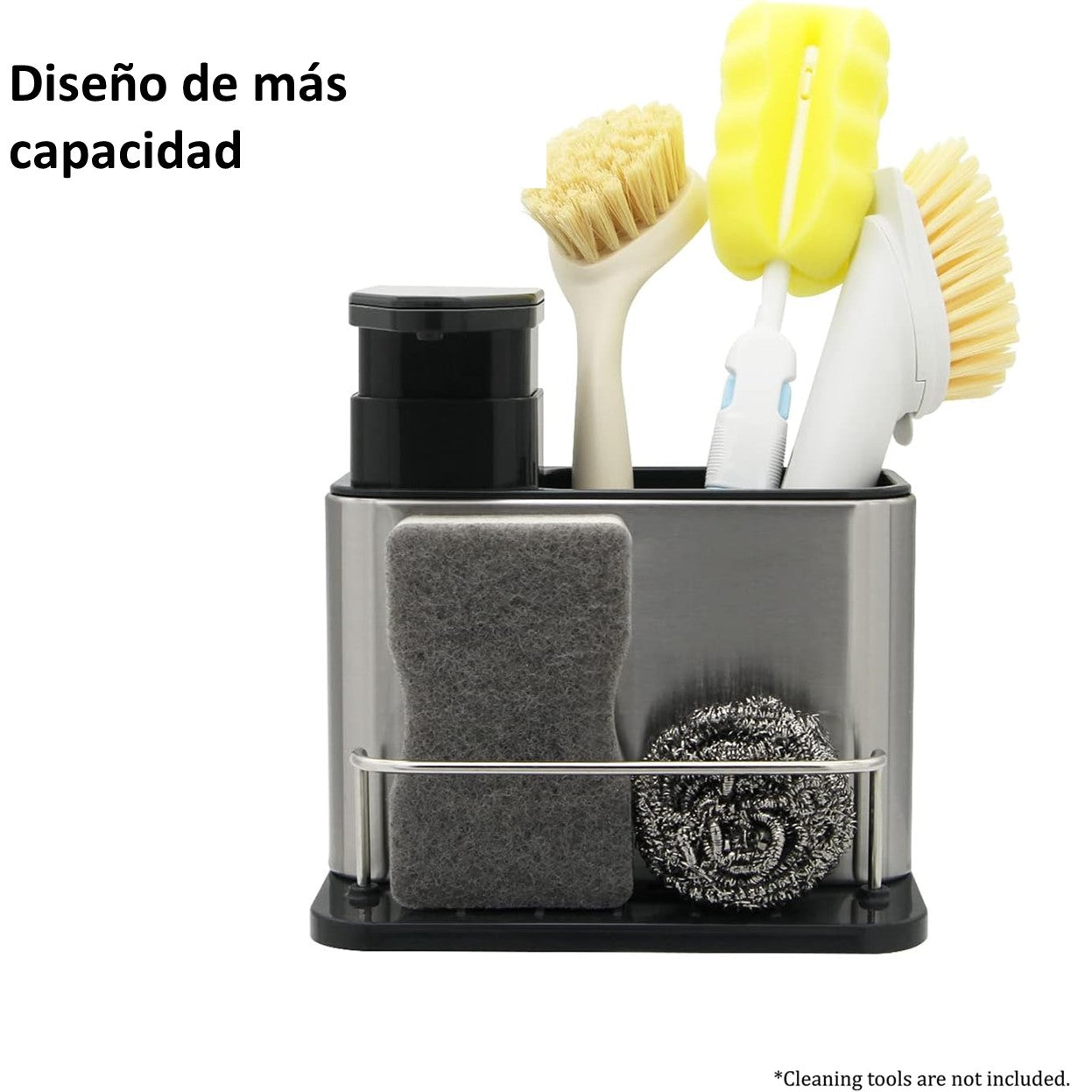 Dispensador De Lavalozas Jabón Y Porta Esponja Organizador 3 en 1
