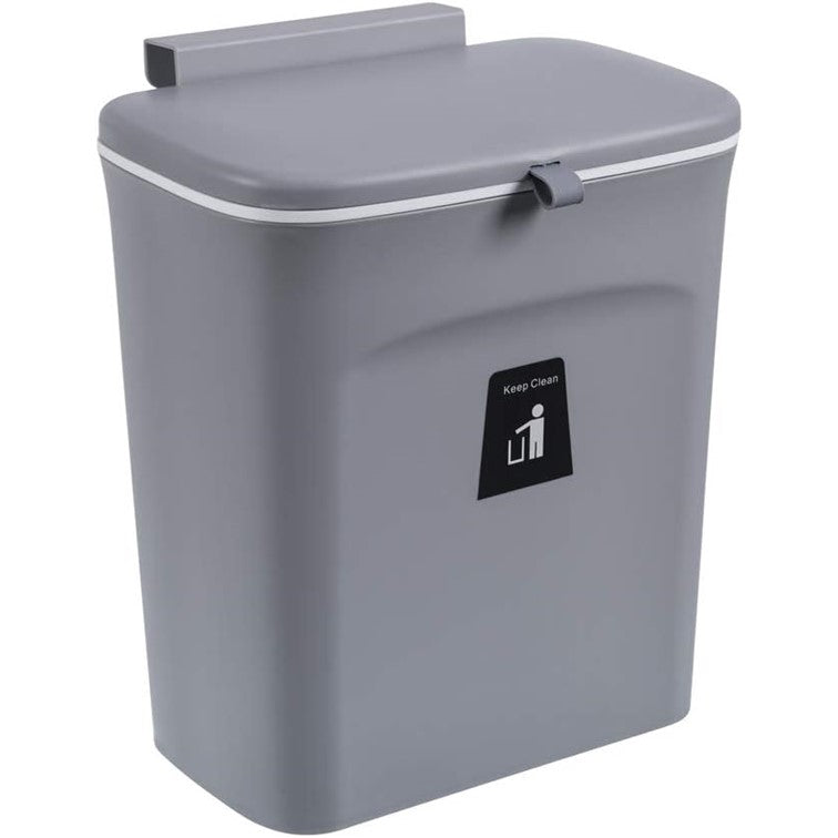 Cubo De Basura Colgante Con Soporte De Gabinete De 9 Litros