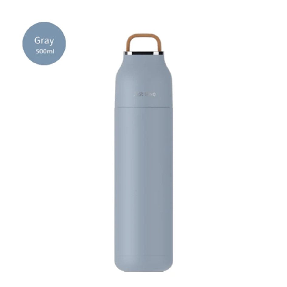 Botella de agua 500ml Termo Portátil Acero Inoxidable Cooler