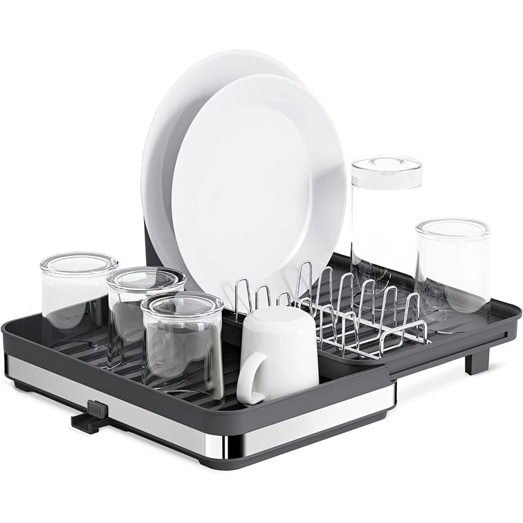 Secaplatos Escurridor Plegable Con Soporte Para Cubiertos