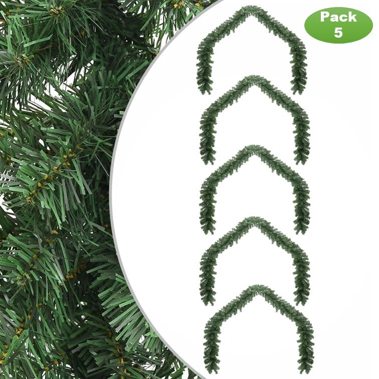 PACK 5 und Decoracion De Guirnalda Navideña Navidad 2.7mt