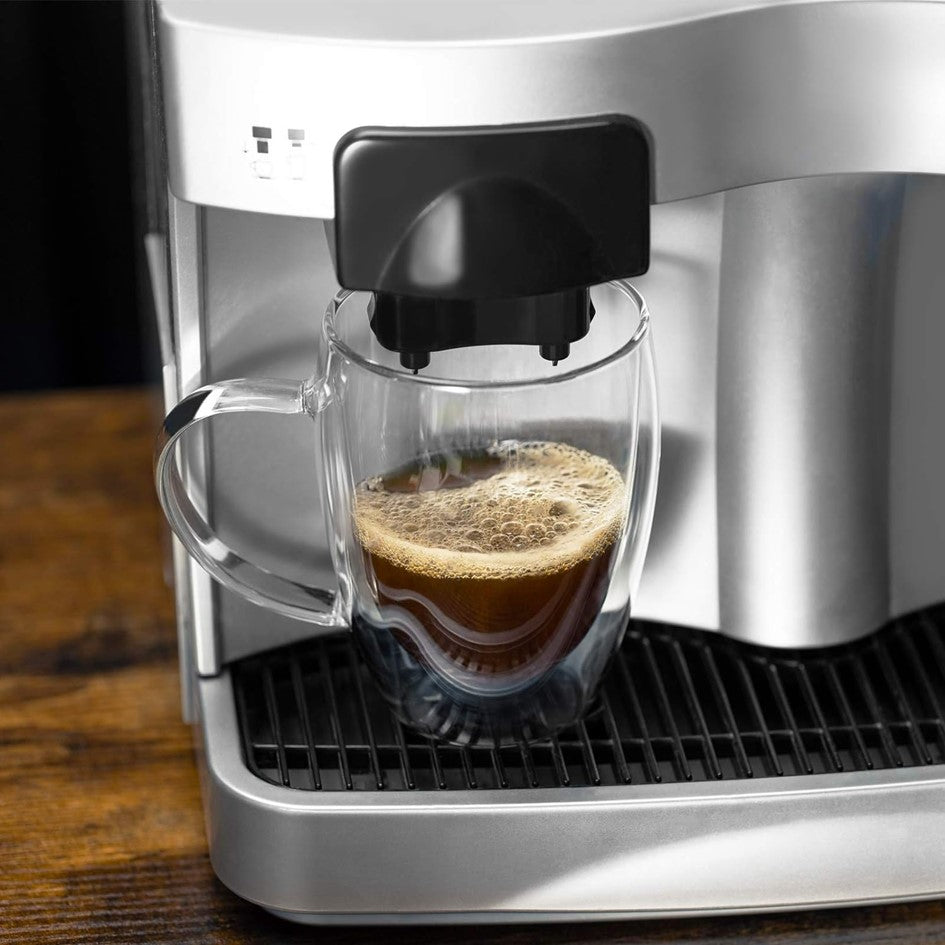 Set de 4 Tazas de Café Mug Vidrio de Doble Pared con Asa Meway