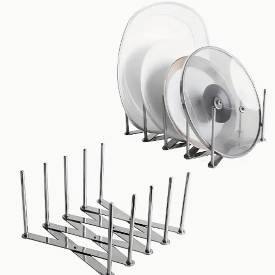 Estante Extensible Para Platos tapas y Sartenes Secaplato De Acero Inoxidable