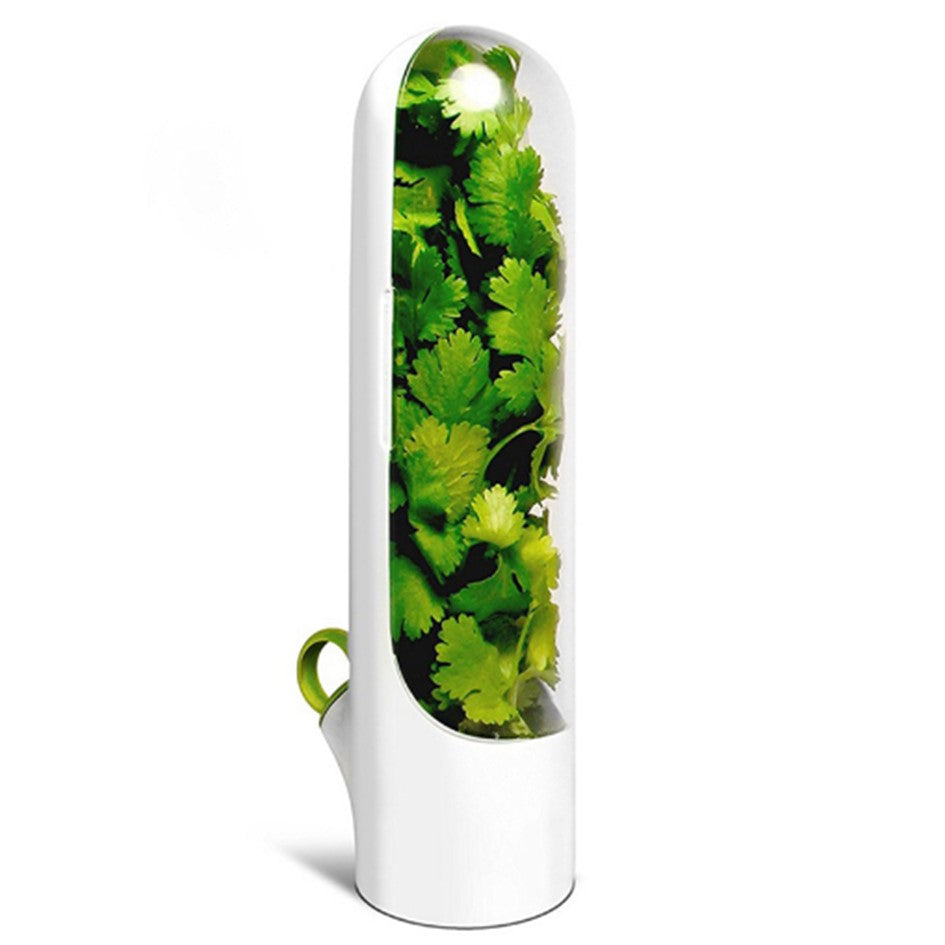 Contenedor de Hierbas para Refrigerador Recipiente Protector de Cilantro