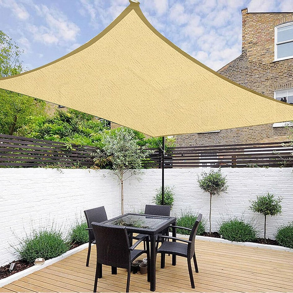 Toldo de Lona Cuadrada Vela para Sombra Parasol Rectangular Permeable