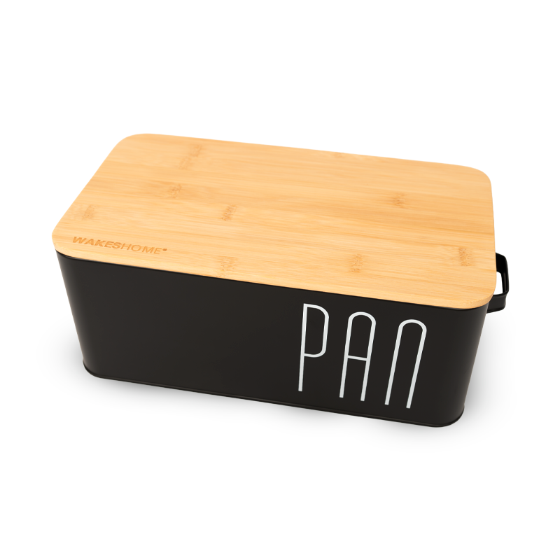 Paneras Caja de Pan Caja Acero Inoxidable con Tapa Tabla De Cortar De Bambú