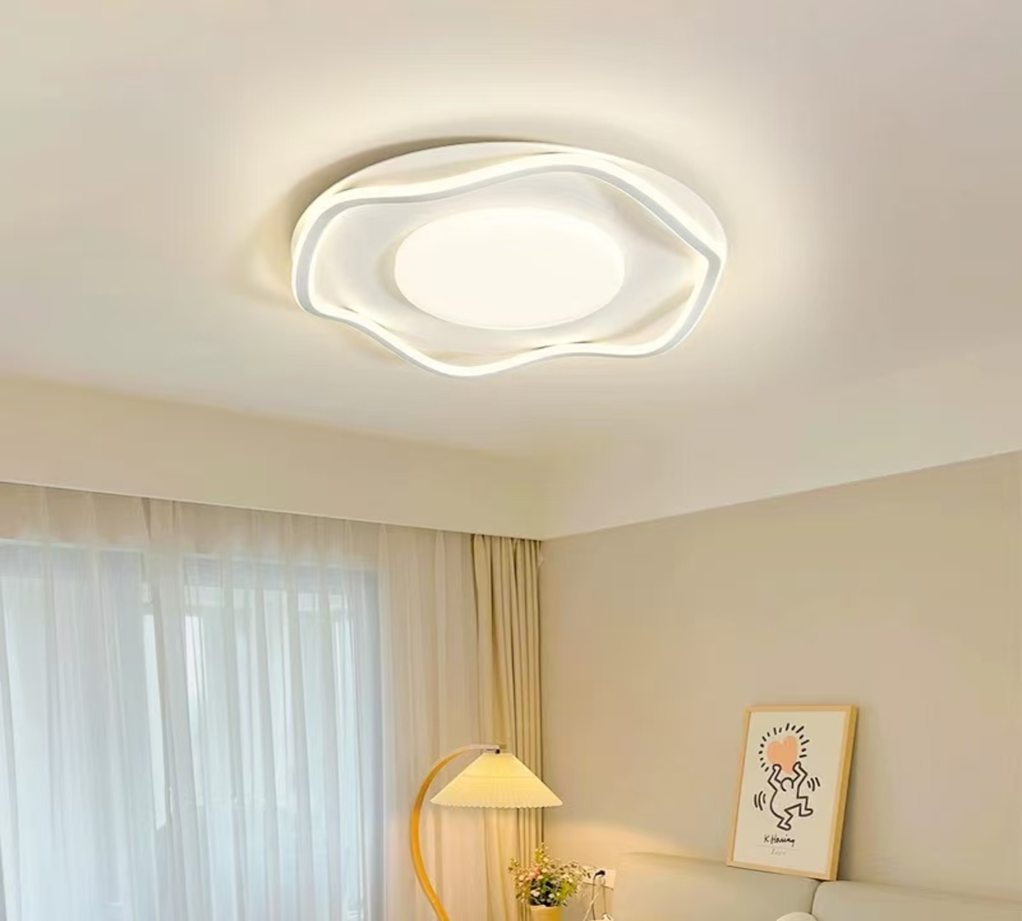 Lámpara De Techo 3 Tonos Luz Foco Led De Hogar Minimalista 40cm 50w 620-22 Wakeshome