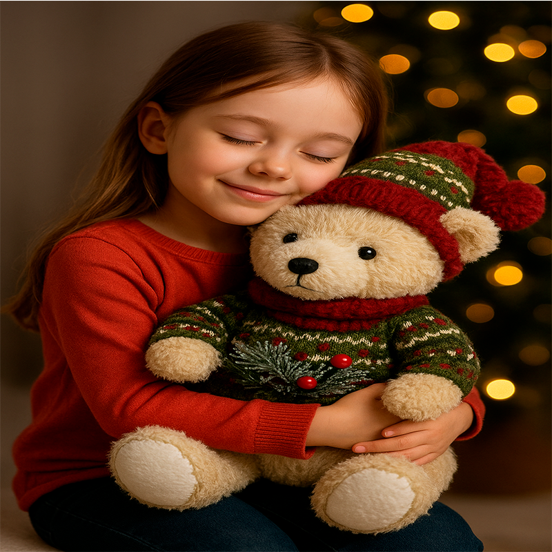 Oso Peluche Pascuero Navideño Adorno Para Arbol De Navidad