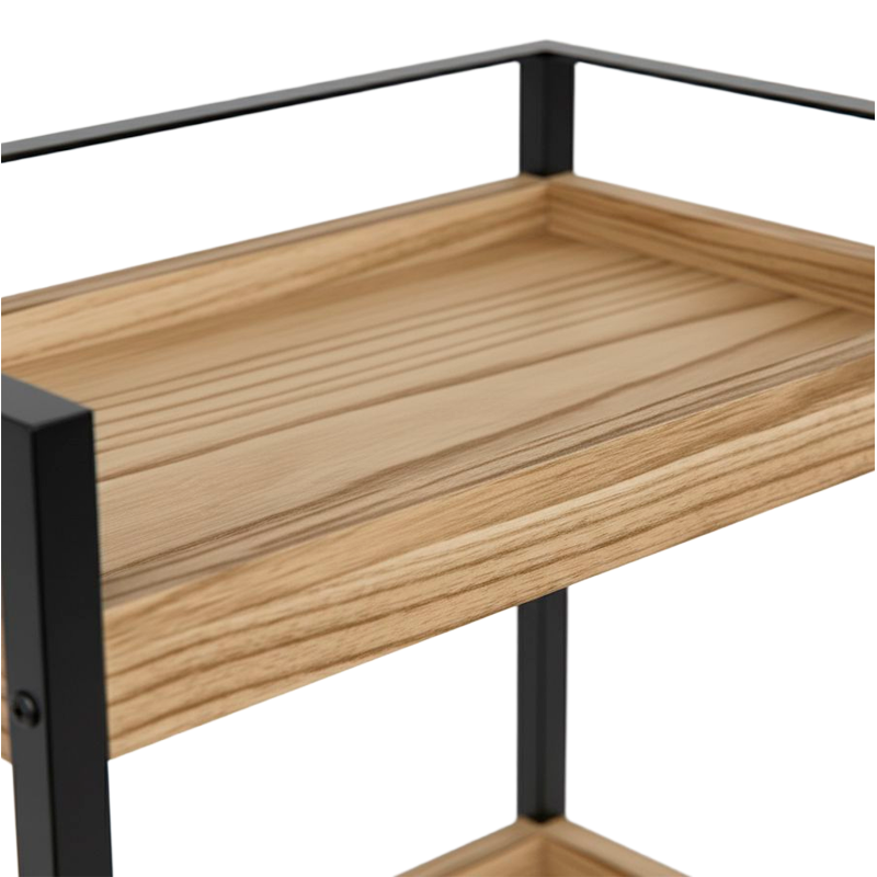 Organizador de Baño Cocina 2 Niveles con Cajon para Encimera Hogar Madera