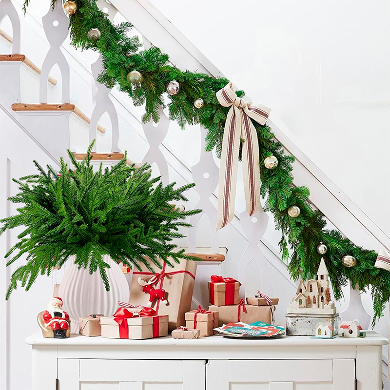 Rama De Pino Artificial De Norfolk Para Decoración Navideña