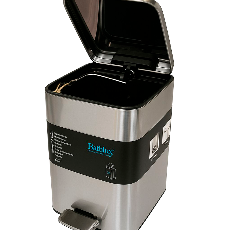 Cubo De Basura De Acero Inoxidable 5 Litros Basurero Hogar Plateado