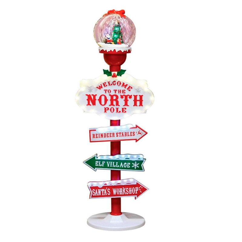 Adorno De Navidad Señal Navideña Welcome To The North Pole - Letrero