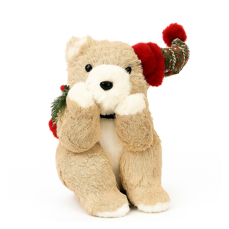 Adorno Para Arbol De Navidad Oso Peluche Pascuero Navideño