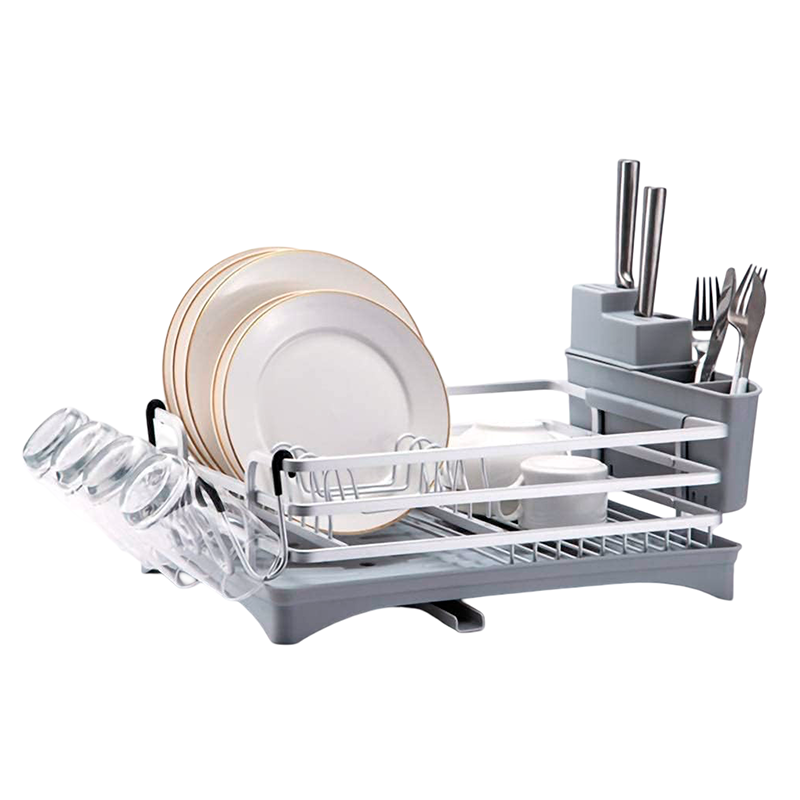 Secador De Platos Para Cocina Escurridor Loza Acero Premium Plateado