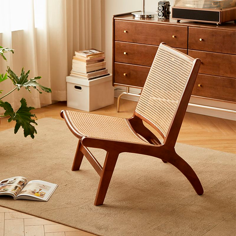 Silla Auxiliar Sin Brazos WakesHome Madera y Ratán Perfil Bajo