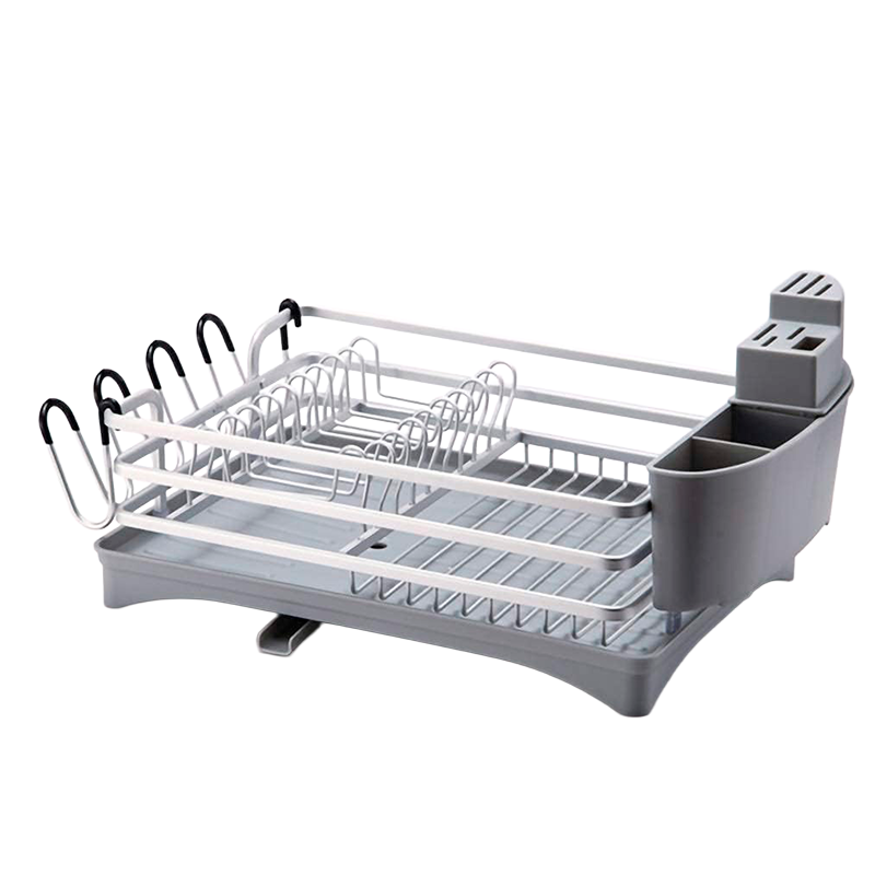 Secador De Platos Para Cocina Escurridor Loza Acero Premium Plateado