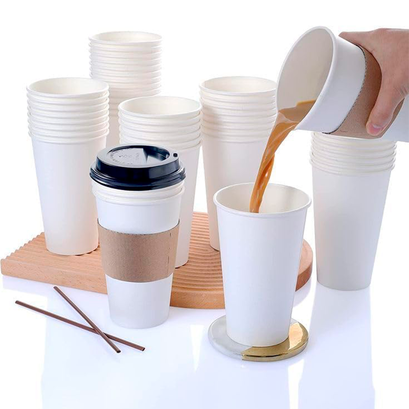 Vaso Cafe Kraft Vasos Polipapel Con Tapa Manga 20oz 50und 20 Oz