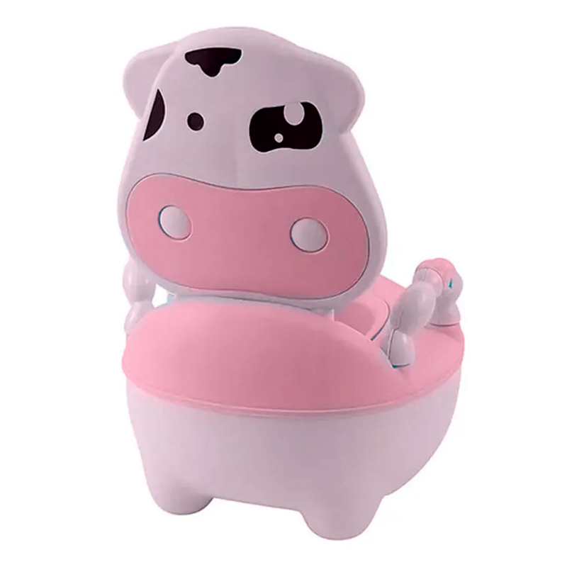 Pelela Bacinica Baño Infantil Para Niños Vaquita Color Rosa