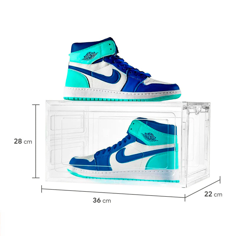 Caja Organizador de Zapatos Zapatera Apilable Cubo Para Calzado Apertura Frontal 1und