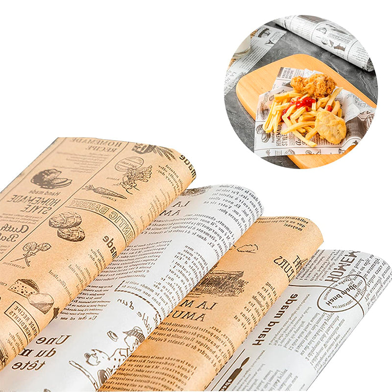 Set 1000 Pliegos De Papel Mantequilla 28x38cms Para Comida