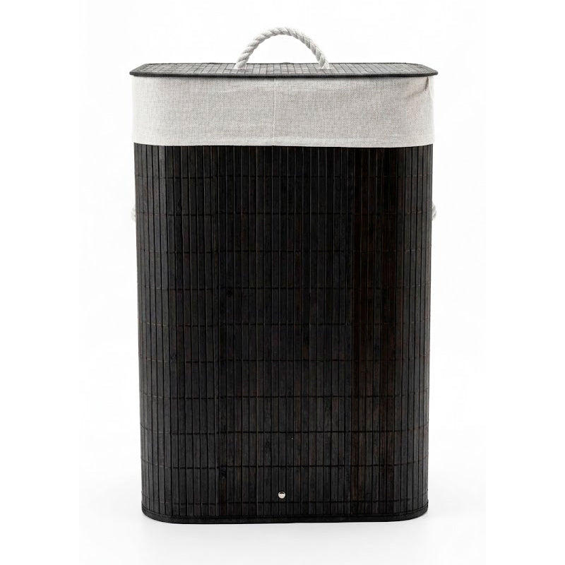 Canasto Cesto Ropa Sucia Pleglable Look Bambu Grande Tapa Im