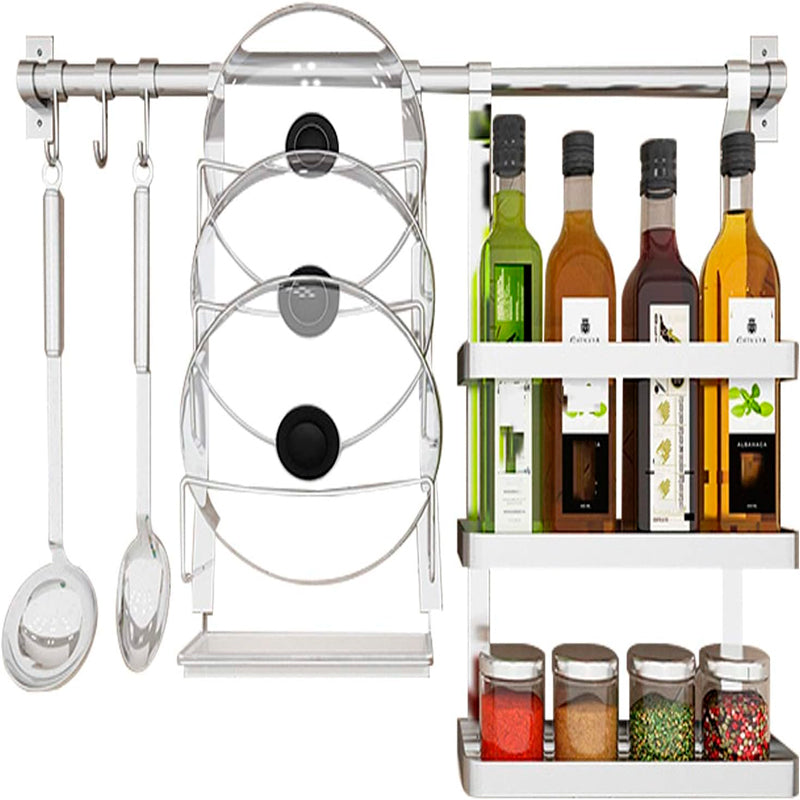 Rack De Pared Para Cocina Con Secaplato Especiero & Servicio