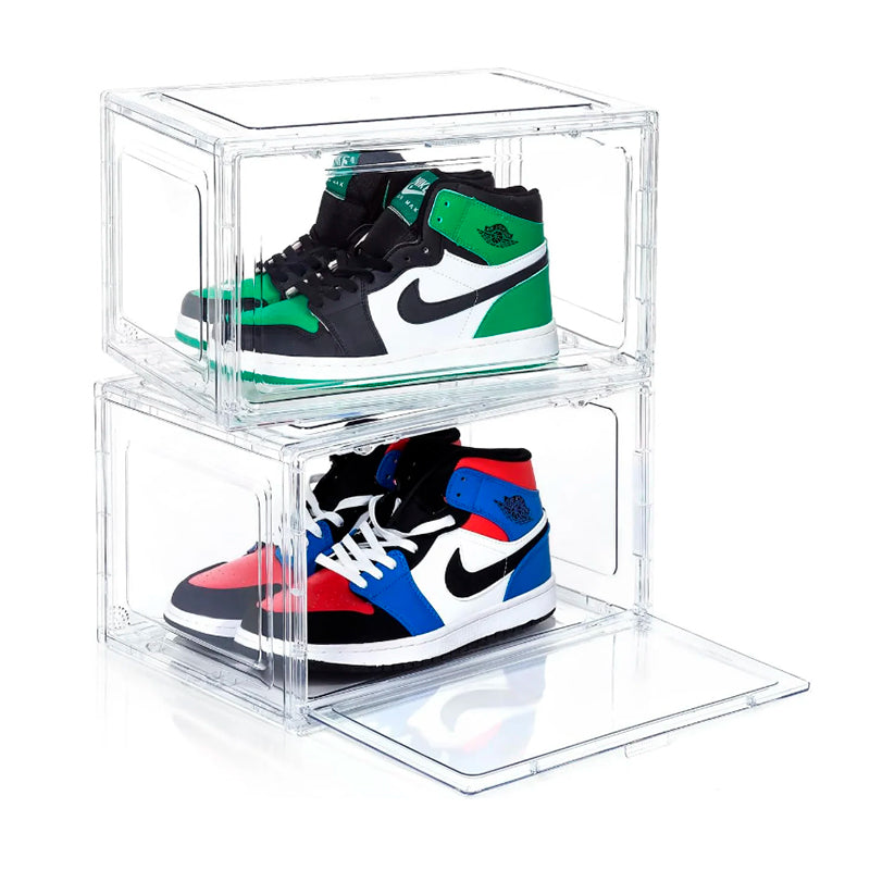 Caja Para Zapatos Transparente Organizador Lateral Apilable