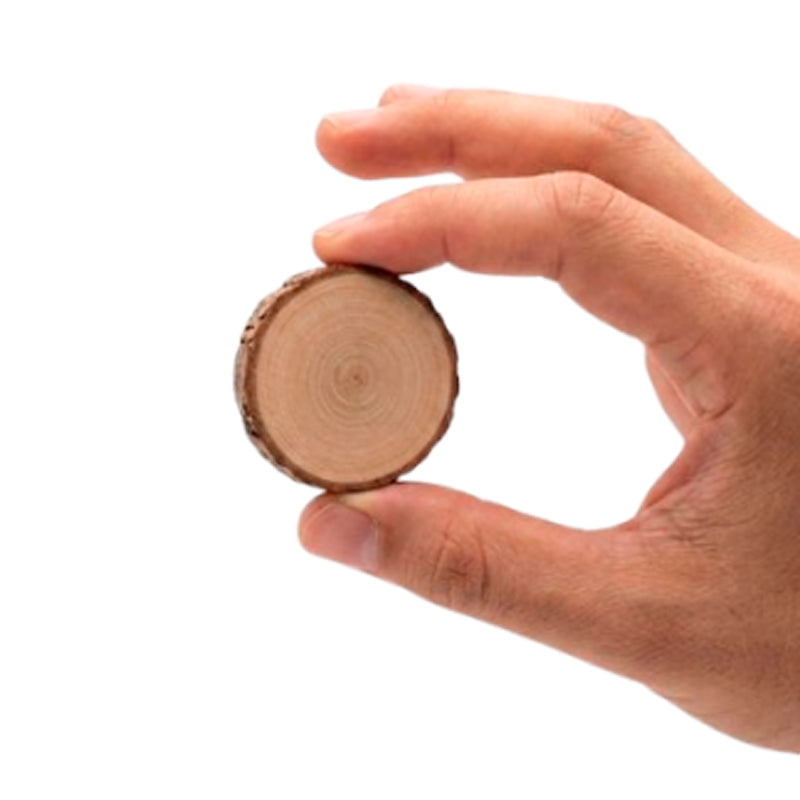 Mini trozos de Arbol de Pino Redondos Ecológicos para Adornos de Arte y Manualidades