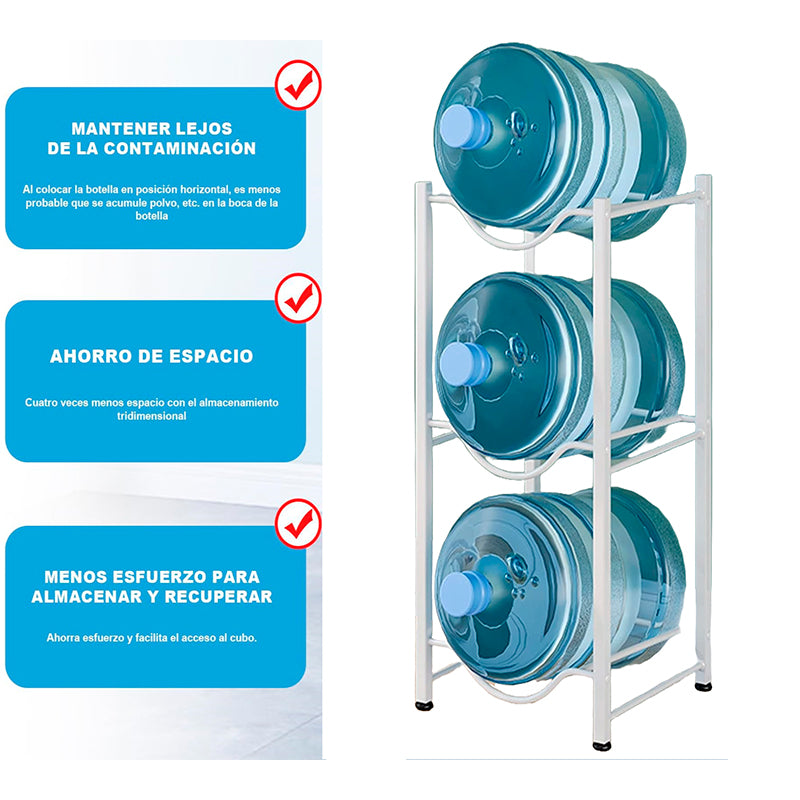 Rack Estante para Bidón de Agua de 3 y 5 Niveles Soporte para Botellón de 20 litros