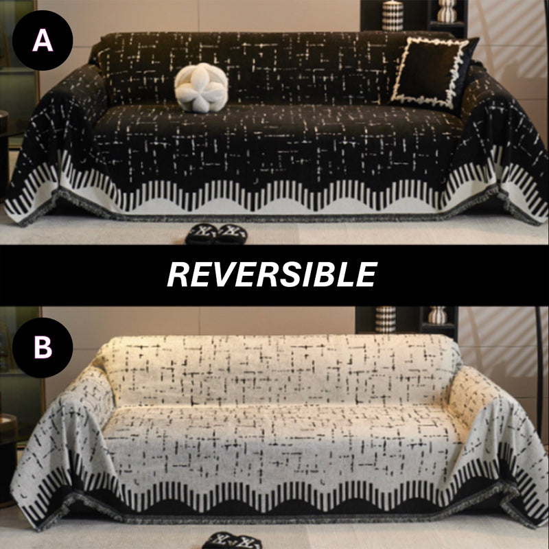 Frazada Reversible 2 en 1 Cubresofá Manta Premium De Living Dormitorio Sillon 180x230cm