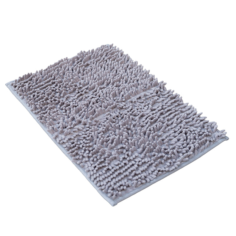 Tapete Alfombrilla De Baño Super Absorbente Piso Tina Ducha Gris Oscuro