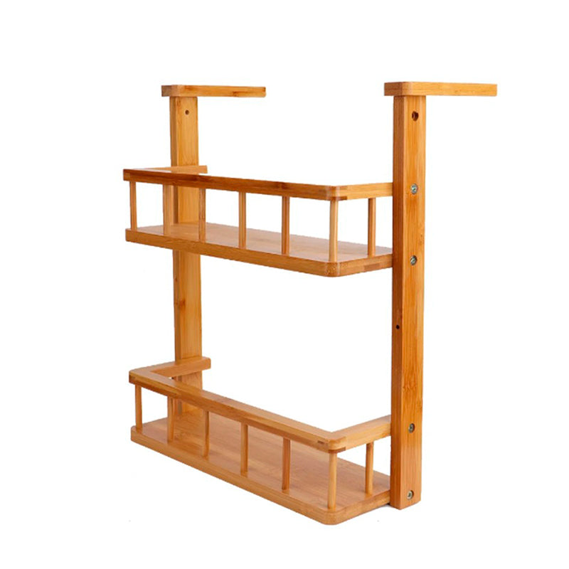 Rack De Cocina Especiero De Madera Estante De Pared 2nvls