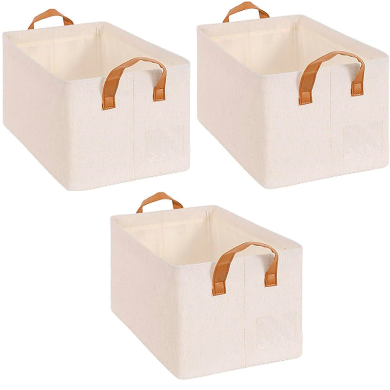 Pack 3 Bolsas Organizador Ropa Caja Plegable Con Asa Almacenamiento