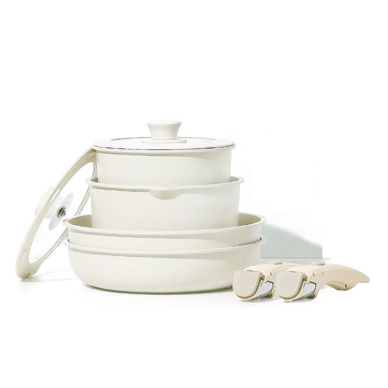 Batería De Cocina Sarten Antiadherente Mango Extraíble 9pz