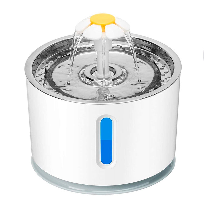 Bebedero para mascotas automático e interactivo Jior Plato Metalico con capacidad de 2.4L color blanco 220V