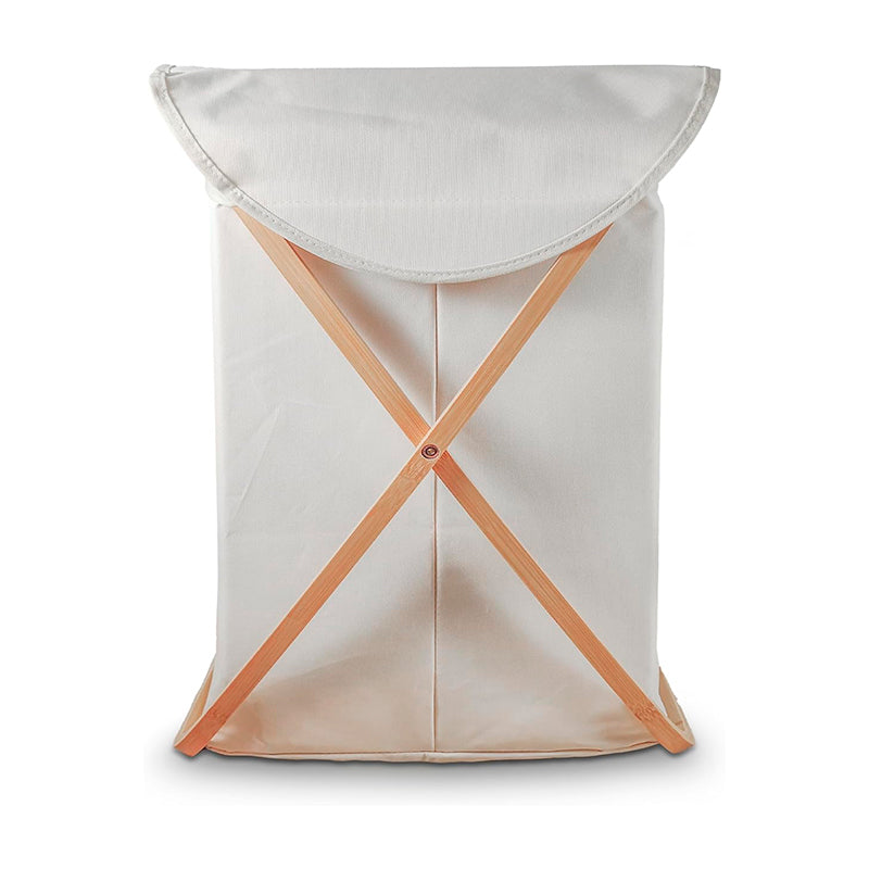 Canasto Ropa Sucia Plegable De Bambú