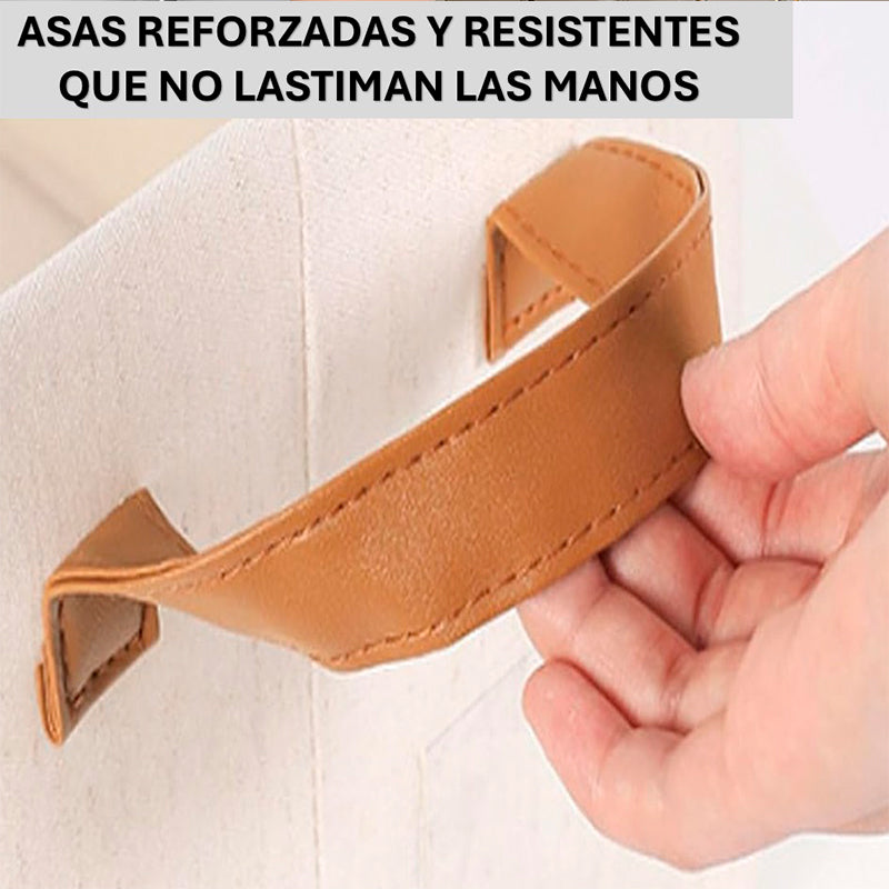 Pack 3 Bolsas Organizador Ropa Caja Plegable Con Asa Almacenamiento