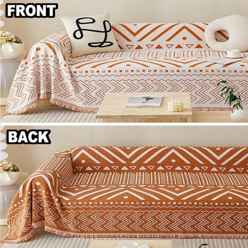 Frazada Reversible 2 en 1 Cubresofá Manta Premium De Living Dormitorio Sillon 180x230cm